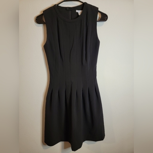 H&M Black Fit and Flare Pleated Punk Dress Size 4 - Picture 2 of 9